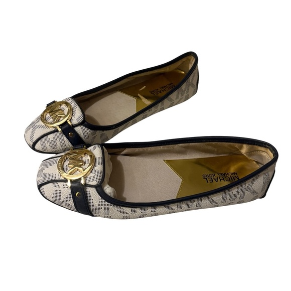 Michael Kors Beige and Black Loafers - Picture 1 of 10